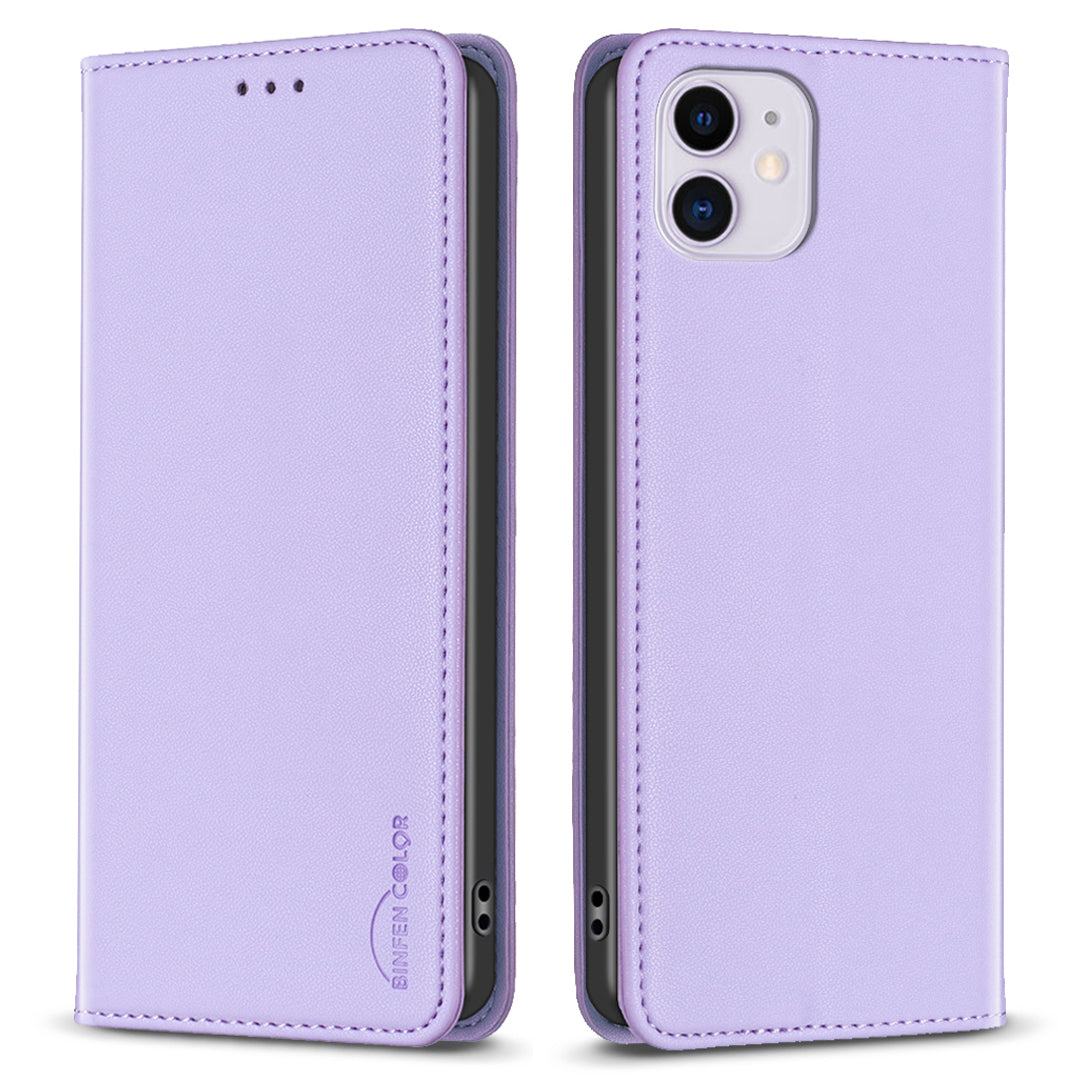 BINFEN COLOR BF18 Til iPhone 11 PU Læder Drop-proof Stand Cover Kortholder Telefon Case BINFEN COLOR BF18 Til iPhone 11 PU Læder Drop-proof Stand Cover Kortholder Telefon Case
